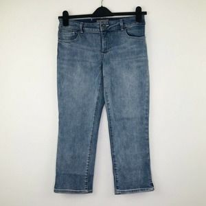 Chico's 00 US 2 Blue Jeans Cropped So Slimming Medium Wash R